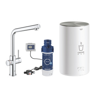 Súprava Grohe Red Duo s batériou kuchenną v tvare C a bojlerem vo veľkosti M, obracana výtokové rameno, chróm