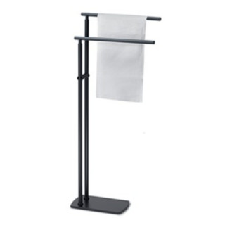 Stojan na ručník Gedy, dvojitý, výška 89cm, čierna matnéný