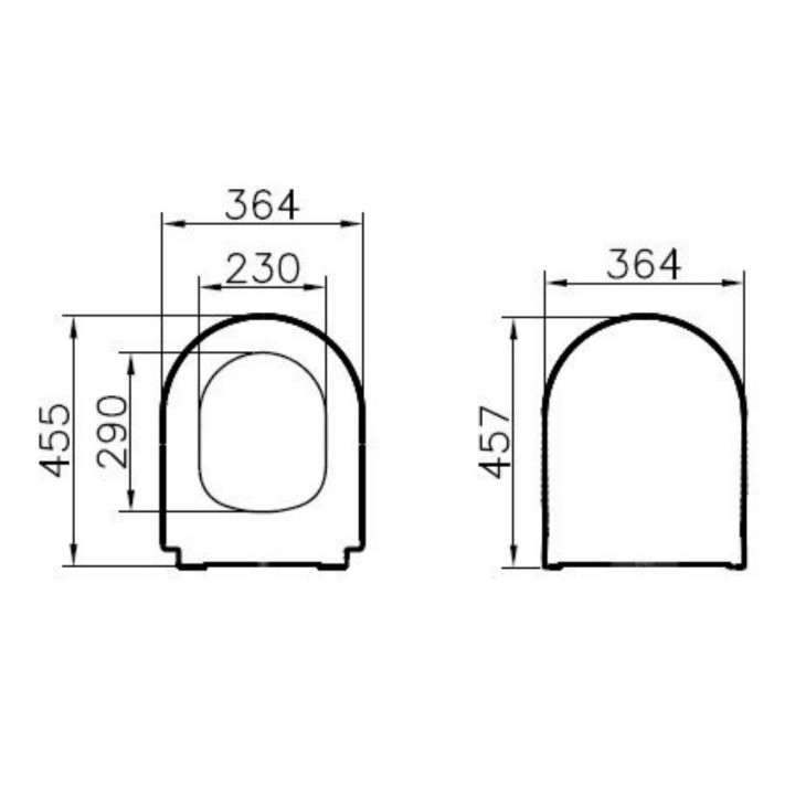 Sedátko WC Vitra S50, s pozvoľným sklápaním, 44,4x36cm, biela