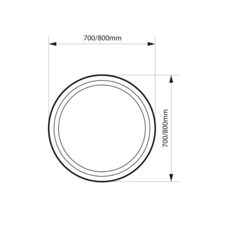 Zrkadlo závesné Massi LED Lumo, 80cm