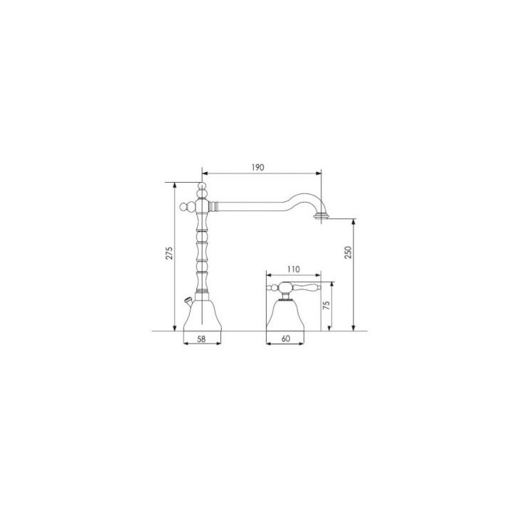Bateria umywalkowa 3-otworowa Giulini G. Praga- sanitbuy.pl