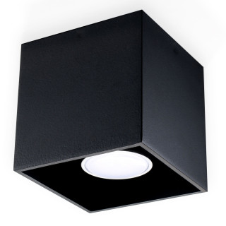 Plafon Sollux Ligthing Orbis 1, 10cm, okrúhly, GU10 1x40W, čierna