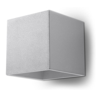 Nástenné svietidlo Sollux Ligthing Quad 1, 10cm, štvorcová, G9 1x40W, čierna