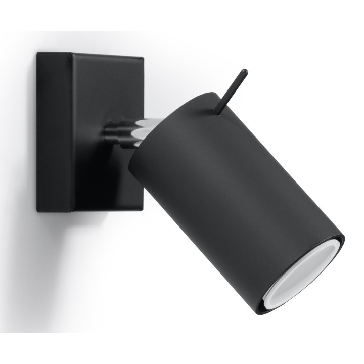 Nástenné svietidlo Sollux Ligthing Ring 1, 10cm, okrúhly, GU10 1x40W, biely