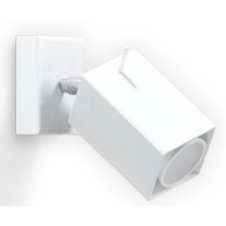Nástenné svietidlo Sollux Ligthing Ring 1, 10cm, okrúhly, GU10 1x40W, biely