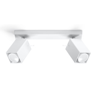 Plafon dvojitý Sollux Ligthing Ring 2, 30cm, GU10 2x40W, biely