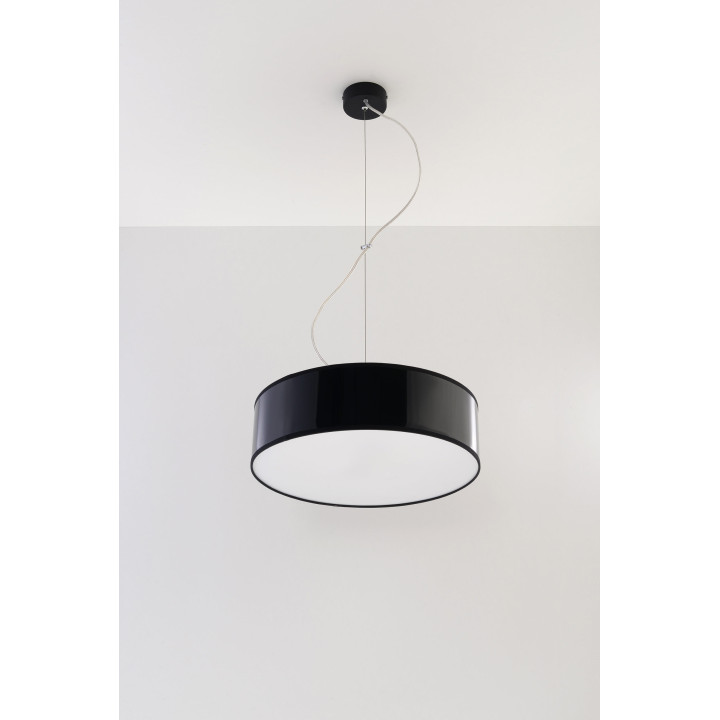 Plafon Sollux Ligthing Penne 60, okrúhly, 60cm, GU10 1x40W, čierna