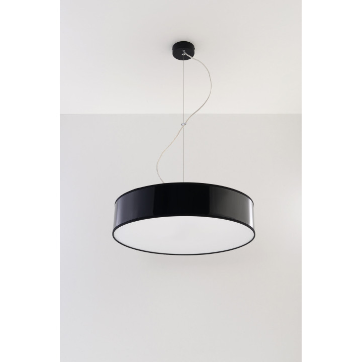 Lampa Závěsná Sollux Ligthing Arena 35, okrúhla, 35cm, E27 2x60W, čierna