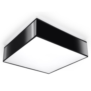Lampa Závěsná Sollux Ligthing Horus 45, štvorcová, 45cm, E27 2x60W, čierna