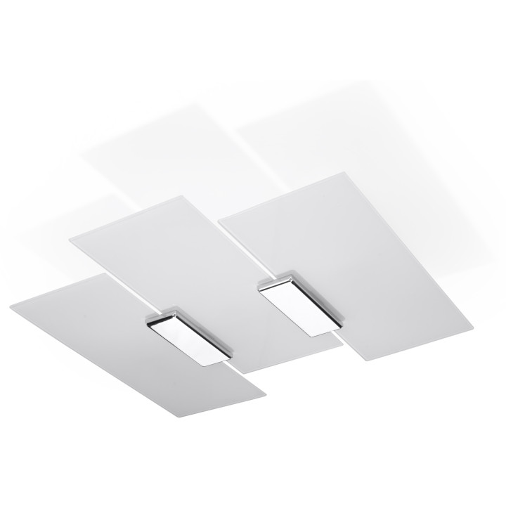 Nástenné svietidlo Sollux Ligthing Fabiano, 37cm, E27 2x60W, chróm/biely
