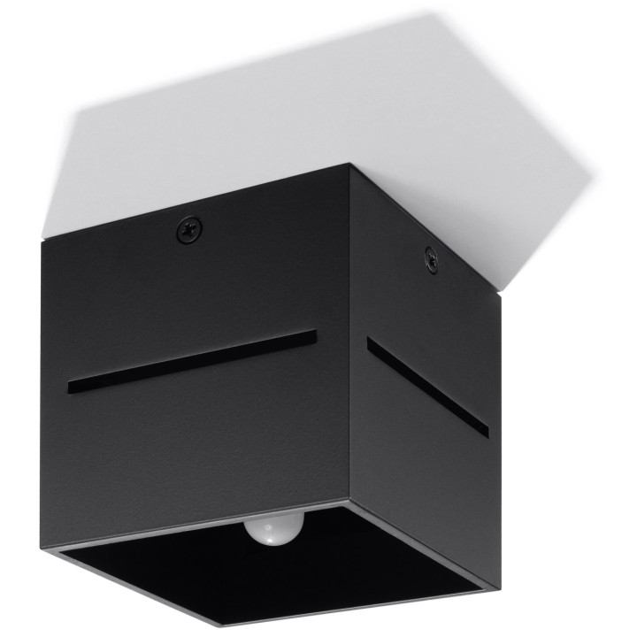 Nástenné svietidlo Sollux Ligthing Lobo, 10cm, štvorcová, G9 1x40W, čierna