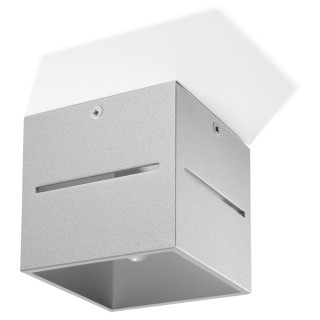 Plafon Sollux Ligthing Loreto, 10cm, štvorcová, G9 1x40W, čierna