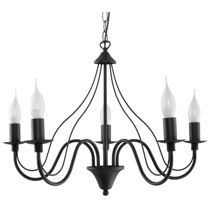 Żyrandol Sollux Ligthing Minerwa 5, 60cm, E14 5x40W, biely