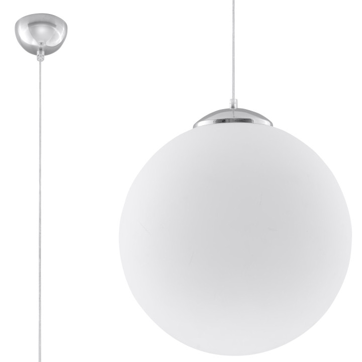 Lampa Závěsná Sollux Ligthing Ugo 20, 20cm, E27 1x60W, biely