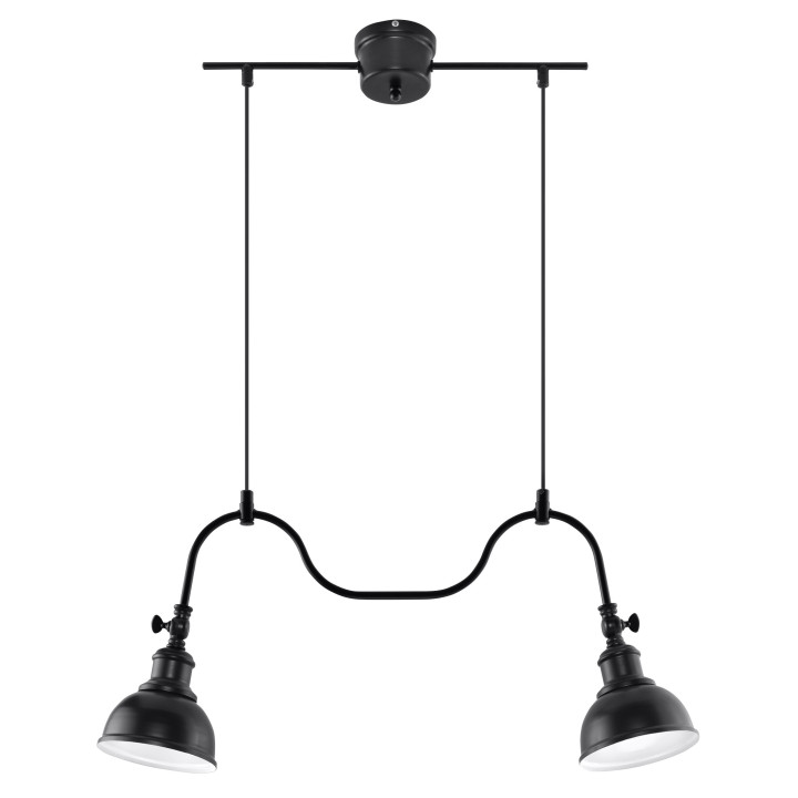 Lampa Závěsná Sollux Ligthing Mare 1, 25cm, E27 1x60W, čierna