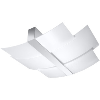 Nástenné svietidlo Sollux Ligthing Celia, 42cm, E27, 2x60W, chróm/biely