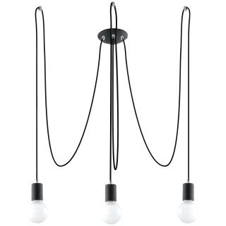 Lampa Závěsná Sollux Ligthing Edison 1, E27 1x60W, čierna