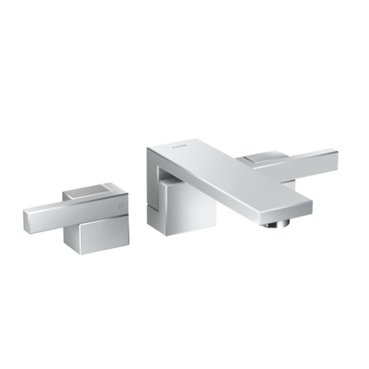 Umyvadlová batéria 3-otvorová Axor Edge, výška 110mm, výtokové rameno 210mm, zátka push-open, chróm