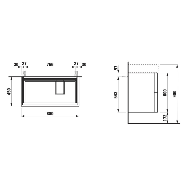 Nástěnné zrcadlo Kartell by Laufen, svietidlo LED, 78cm, okruhlé, oranžový