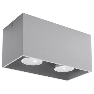 Plafon Sollux Ligthing Quad Maxi, 20cm, GU10 2x6W LED, čierna