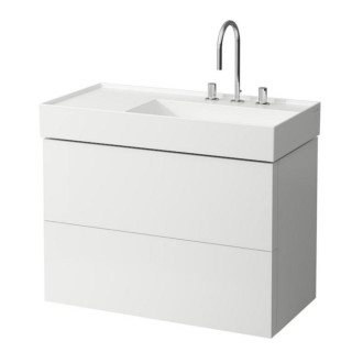 Skrinka podumývadlová Kartell by Laufen, 88x45cm, 2 szuflady, łupek