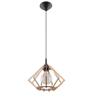Lampa Závěsná Sollux Ligthing Mandarino, 35cm, E27 1x60W, drevo naturalne