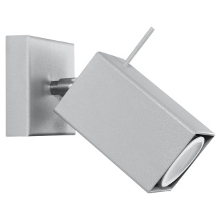Nástenné svietidlo Sollux Ligthing Ring 1, 8x15cm, 1xGU10 LED 6W, šedý