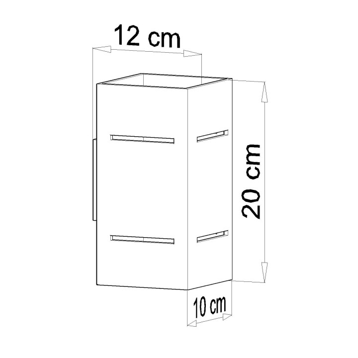 Plafon Sollux Ligthing Optik 3, 30cm, 2xGU10 LED 6W, čierna/biely