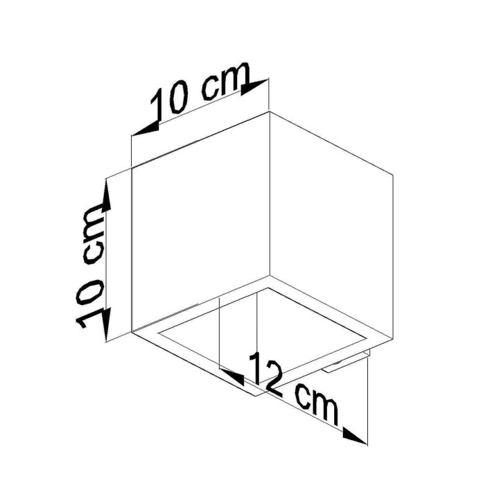 Nástenné svietidlo Sollux Ligthing Quad, 12cm, beton, štvorcová, 1xG9 LED 4,5W, šedý
