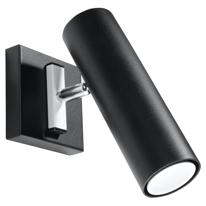 Nástenné svietidlo Sollux Ligthing Direzione, 18cm, okrúhly, 1xGU10 LED 6W, biely