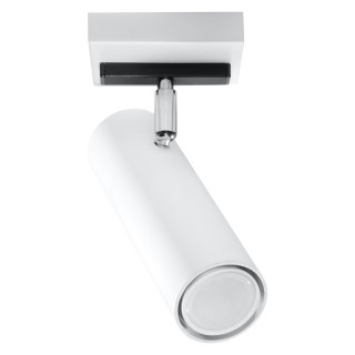 Nástenné svietidlo Sollux Ligthing Direzione, 18cm, okrúhly, 1xGU10 LED 6W, biely