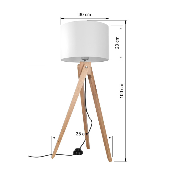 Plafon Sollux Ligthing Legno 3, 70cm, 3xE27 60W, naturalne drevo, biely