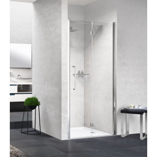 Dverí sprchové Novellini Young 2.0 1BS, 94-98cm, pravé, skladacie, sklo číre, profil chróm