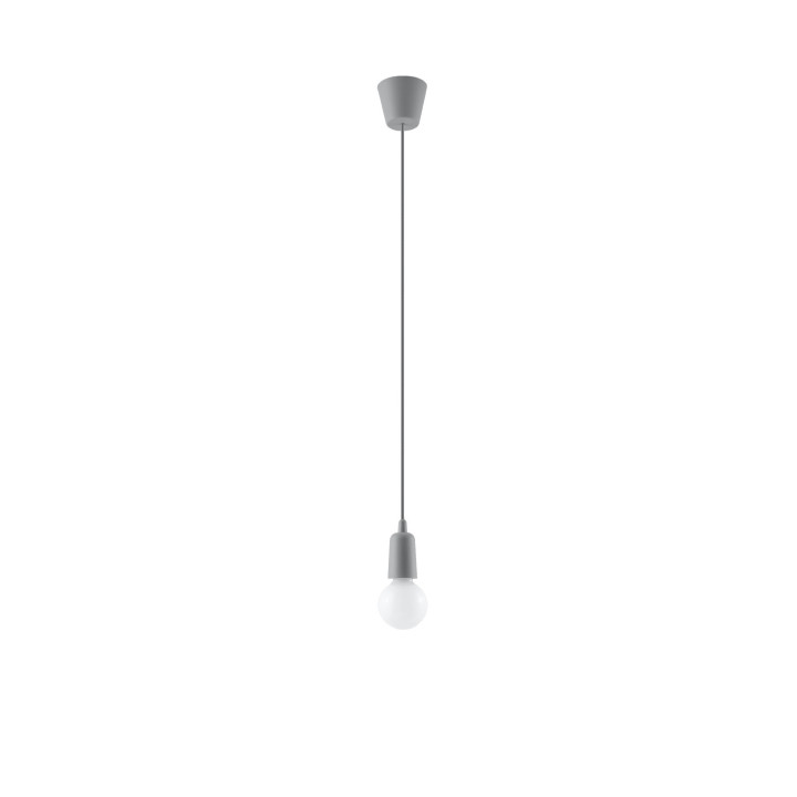 Lampa Závěsná Sollux Ligthing Diego 1, 9cm, 1xE27 60W, čierna