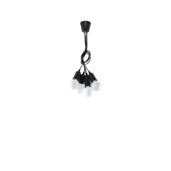 Lampa Závěsná Sollux Ligthing Diego 5, 24cm, 5xE27 60W, biely