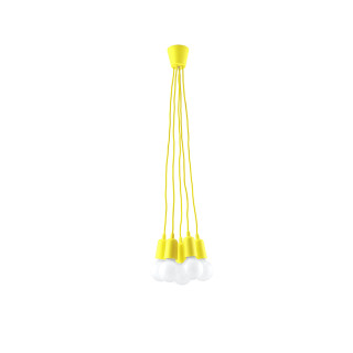 Lampa Závěsná Sollux Ligthing Diego 5, 24cm, 5xE27 60W, šedý