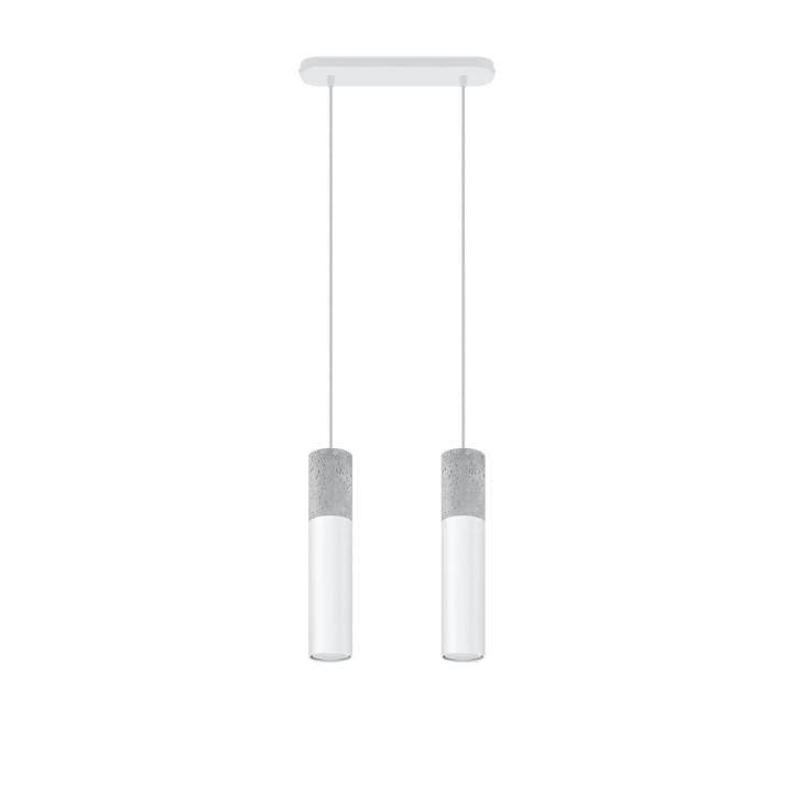 Lampa Závěsná Sollux Ligthing Borgio 1, 8cm, GU10 1x40W, biely/beton