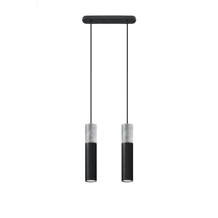 Lampa Závěsná Sollux Ligthing Borgio 2, 6x34cm, GU10 2x40W, biely/beton