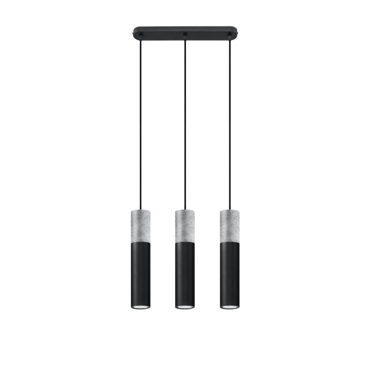 Lampa Závěsná Sollux Ligthing Borgio 3, 6x40cm, GU10 3x40W, biely/beton