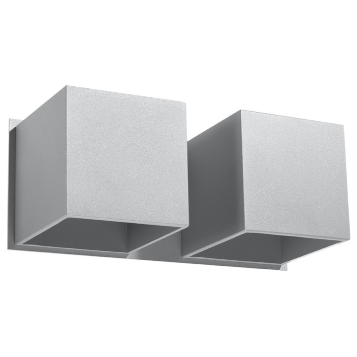 Nástenné svietidlo Sollux Ligthing Quad 2, 26cm, dvojitý, GU9 2x40W, biely