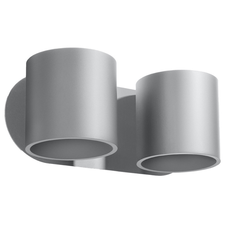 Nástenné svietidlo Sollux Ligthing Orbis 2, 28cm, dvojitý, GU9 2x40W, čierna