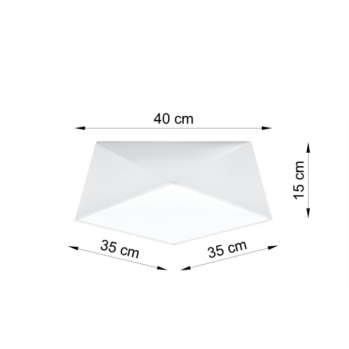 Plafon Sollux Ligthing Hexa 25, 30cm, E27 1x60W, biely