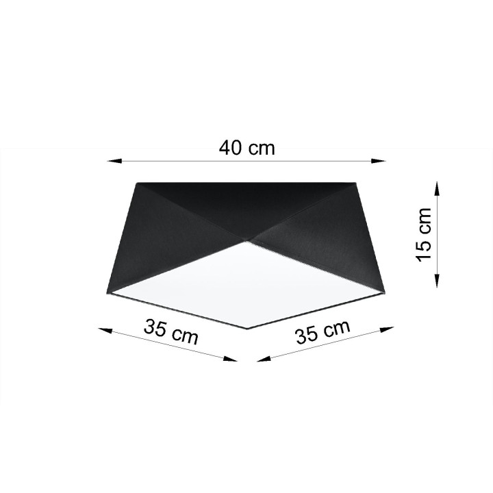 Plafon Sollux Ligthing Hexa 35, 40cm, E27 1x60W, biely
