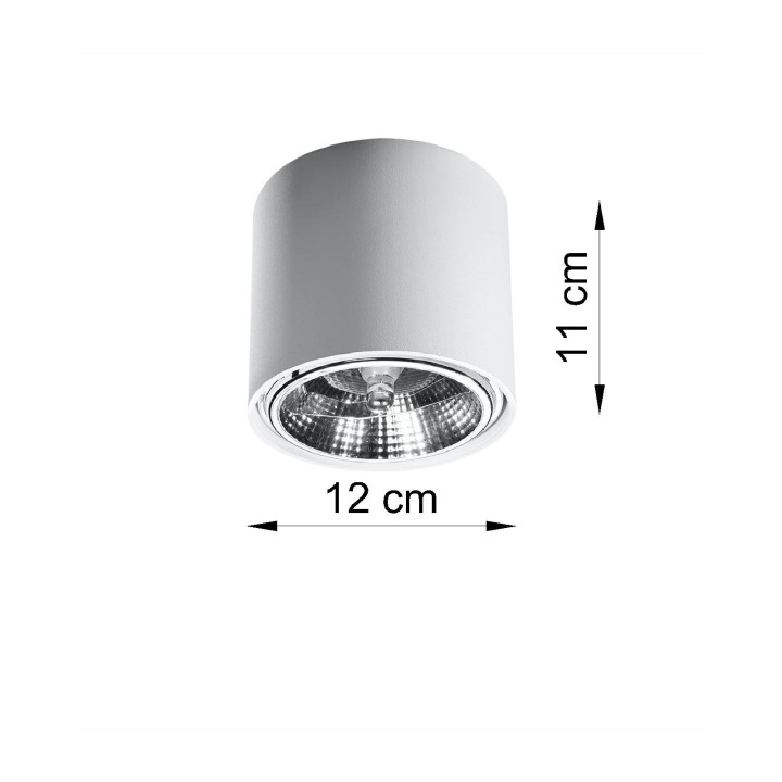 Plafon Sollux Ligthing Hexa 45, 50cm, E27 3x60W, srebrne cekiny