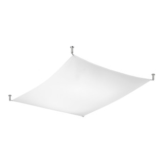 Plafon Sollux Ligthing Luna 2, 105x105cm, G13 4x18 W, biely/chróm