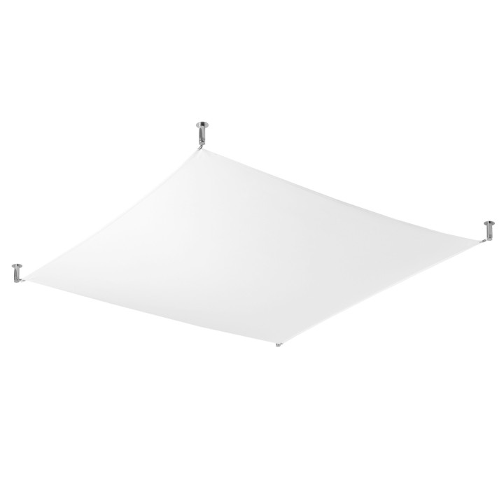 Plafon Sollux Ligthing Luna 3, 130x105cm, G13 6x18 W, biely/chróm