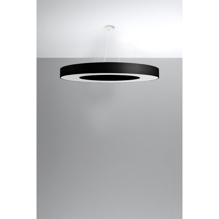Żyrandol Sollux Ligthing Saturno 90 Slim, okrúhly, 90x90cm, E27 8x60W, biely