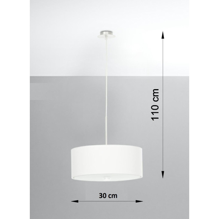 Żyrandol Sollux Ligthing Saturno 90 Slim, okrúhly, 90x90cm, E27 8x60W, čierna/biely
