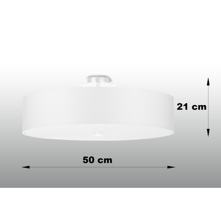 Plafon Sollux Ligthing Skala 30, okrúhly, 36x36cm, E27 3x60W, biely
