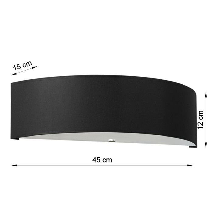Nástenné svietidlo Sollux Ligthing Skala, 45cm, E27 2x60W, biely